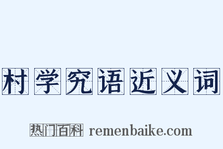 村学究语近义词是什么意思的图片
